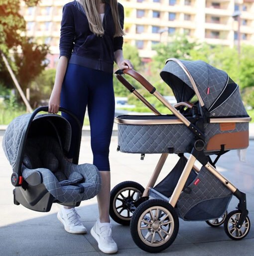 Poussette Réversible Gold + Maxi Cosi 4en1-V9G