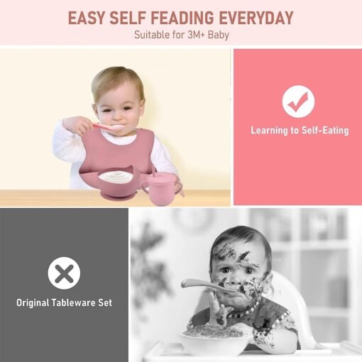 Silicone Baby Feeding Set, Baby Led Weaning Supplies - Image 3