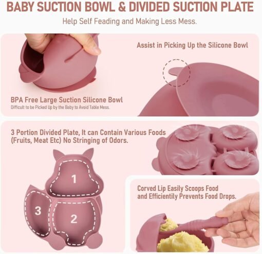 Silicone Baby Feeding Set, Baby Led Weaning Supplies - Image 4