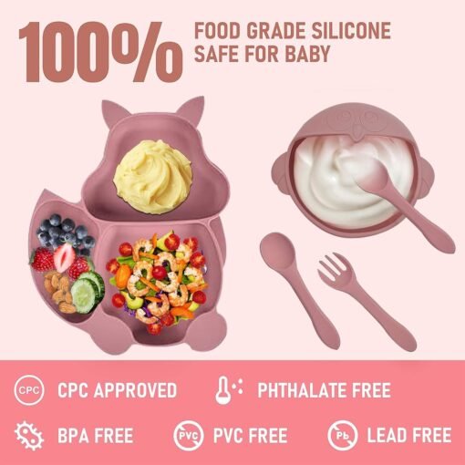 Silicone Baby Feeding Set, Baby Led Weaning Supplies - Image 6