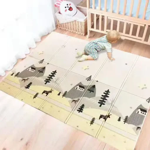 tapis de jeu imperméable en mousse épaisse pour enfants, tapis de jeu pour activités de gymnastique pliable pour bébés - Image 5