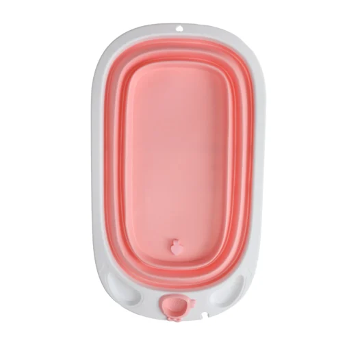 Nouveau-né pliant bébé baignoire lavage bassin en plastique ensemble complet bébé baignoire Portable facile à utiliser bébé infantile pliable baignoire - Image 4