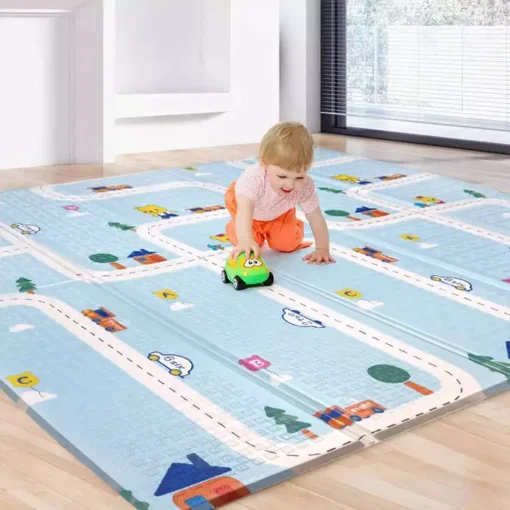 tapis de jeu imperméable en mousse épaisse pour enfants, tapis de jeu pour activités de gymnastique pliable pour bébés - Image 3