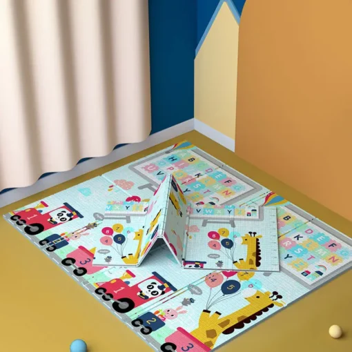 tapis de jeu imperméable en mousse épaisse pour enfants, tapis de jeu pour activités de gymnastique pliable pour bébés - Image 2