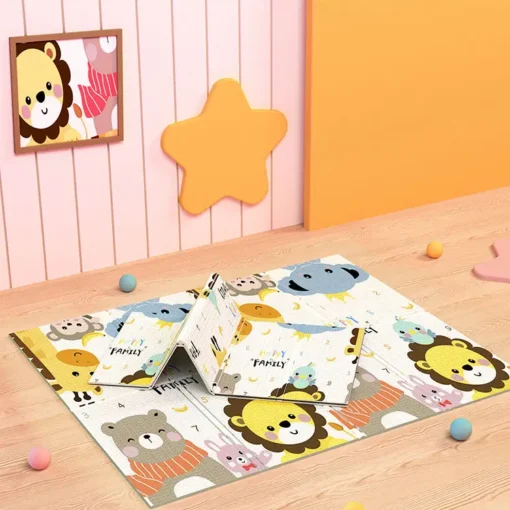 tapis de jeu imperméable en mousse épaisse pour enfants, tapis de jeu pour activités de gymnastique pliable pour bébés - Image 4