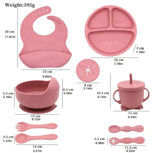 Silicone Baby Feeding Set, Baby Led Weaning Supplies - Image 9